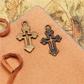 26x16mm Alloy Filigree Cross Charm Pendant