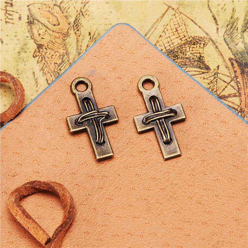 22x12mm Alloy Cross Charm Pendant