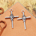 Wrapped Cross Metal Charm Pendant in 3 Finishes for Jewelry Making view 5