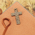 31x19mm Speckled Cross Alloy Charm Pendant