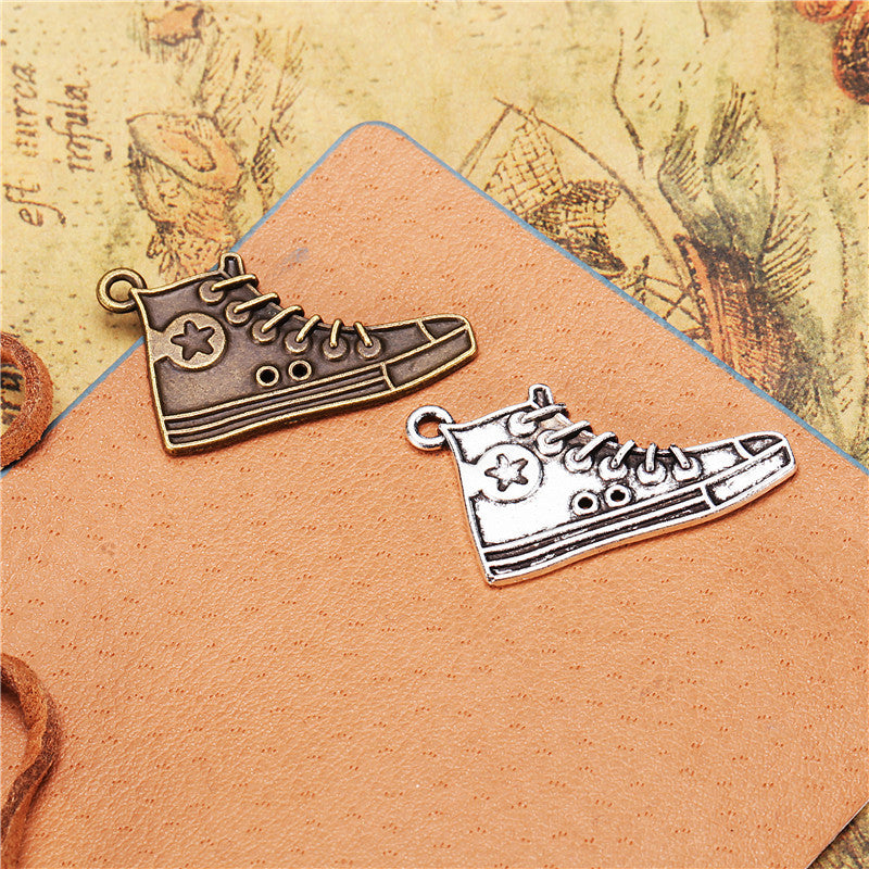 29x18mm Alloy Sneaker Charm Pendant