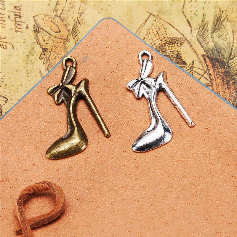 30x20mm High Heel Shoe Alloy Charm Pendant