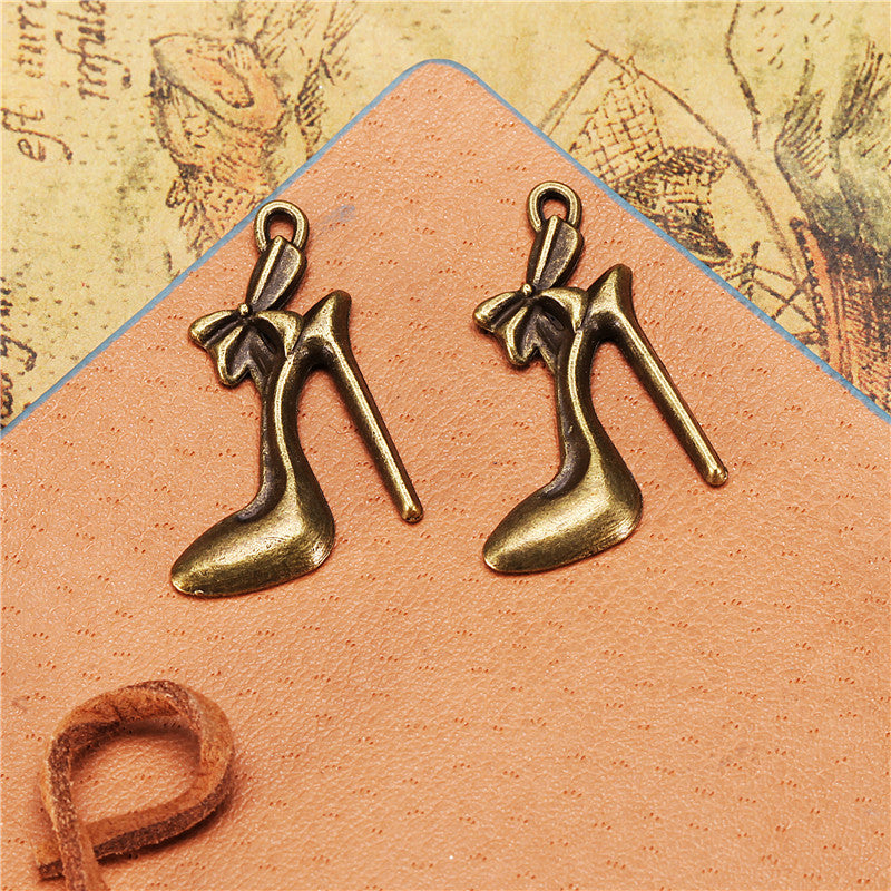 30x20mm High Heel Shoe Alloy Charm Pendant