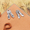 Vintage Metal Ballet Slippers Pendant in Multiple Finish Options for Jewelry Making view 5