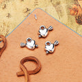 Arrow Through Heart Alloy Charms in Three Finishes view 7