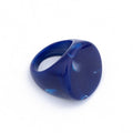 Chunky Oval Resin Signet Rings in Four Solid and Tortoiseshell Colors view 3