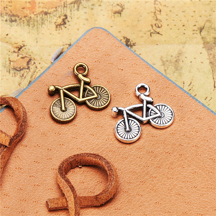 Detailed Bicycle Metal Pendant Charm For Jewelry Making