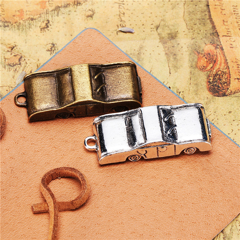 Vintage 3D Car Alloy Charm Pendant 38x15mm