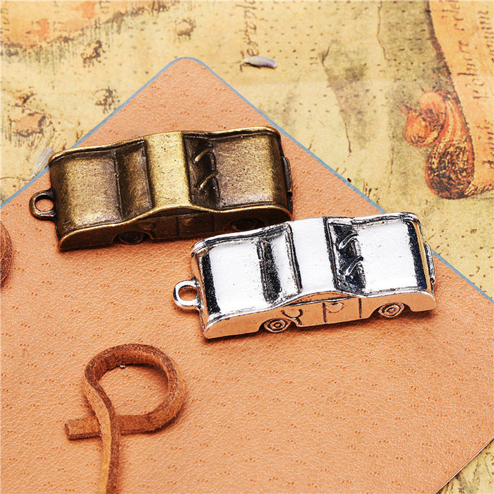 Vintage 3D Car Alloy Charm Pendant 38x15mm