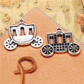 Pumpkin Carriage Metal Charms in Gold, Bronze and Silver Tones view 4