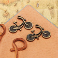 26x20mm Vintage Double-Sided Bicycle Alloy Charm Pendant