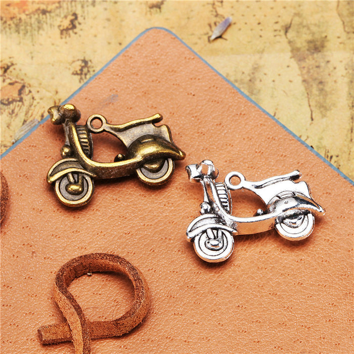 3D Motorcycle Alloy Charm Pendant 23x17mm
