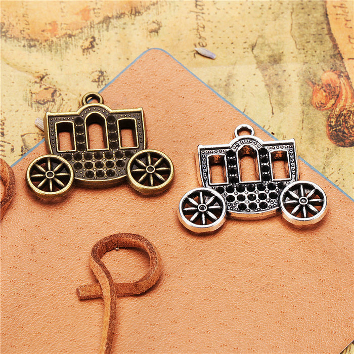 Alloy Pumpkin Carriage Charm Pendant 31x26mm