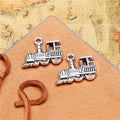Steam Locomotive Alloy Charm Pendant in 2 Metal Finishes view 5