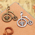 Vintage Penny Farthing Bicycle Charm Metal Jewelry Component, 3 Finish Options view 1