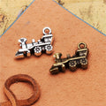 Steam Train Metal Charm in 3 Finishes for Jewelry Crafts view 1