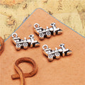 Steam Train Metal Charm in 3 Finishes for Jewelry Crafts view 5