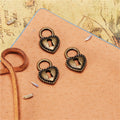 Heart Lock Alloy Charm Pendant for DIY Jewelry, 17x12mm