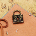 23x17mm Double-Sided 3D Lock Alloy Charm Pendant