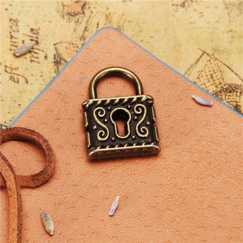23x17mm Double-Sided 3D Lock Alloy Charm Pendant