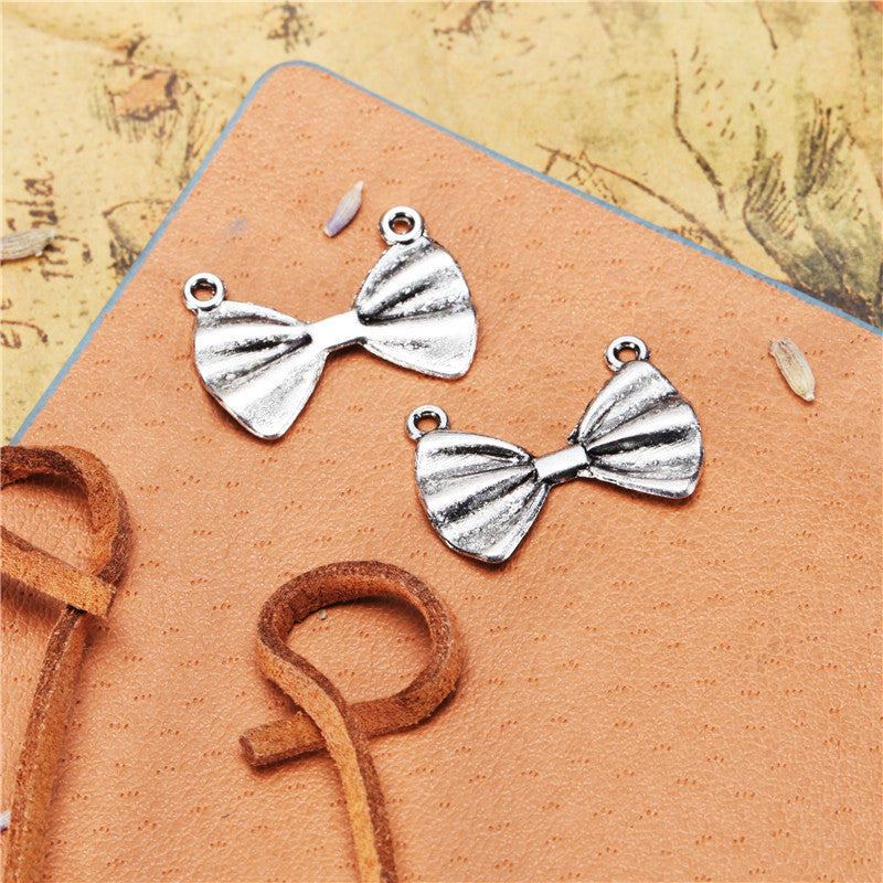 21x15mm Alloy Butterfly Charm Pendant with Double Loops