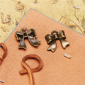 Alloy Ribbon Bow Charm Pendant 18x16mm