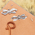 Ribbon Bow Double Loop Connectors in Three Metal Finishes view 7