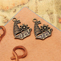 28x21mm Alloy Ship Wheel Charm Pendant