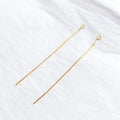 Gold Box Chain Threader Ear Wire Findings Loop Pin Ends view 3