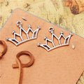 Detailed Open Crown Metal Pendant Charm For Jewelry Making view 4
