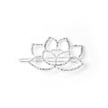 Gold Tone Lotus Flower Clear Look Finished Decorative Hair Clip view 3