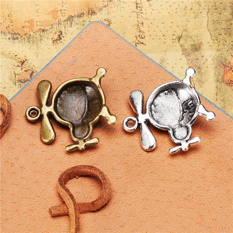25×22mm Helicopter Alloy Charm Pendant