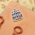 Vintage Geometric Birdcage Charm Metal Jewelry Component, 6 Finish Options view 4