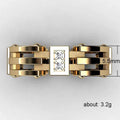 Three Rail Link Band Ring In Silver Gold Or Rose Gold Tone view 5