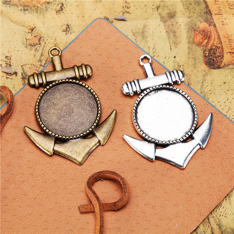 20mm Anchor Pendant Tray Alloy Bezel Setting