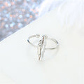 Adjustable Open Rings with Lightning Floral and Feather Designs view 12