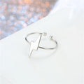 Adjustable Open Rings with Lightning Floral and Feather Designs view 10
