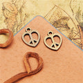 Alloy Heart Peace Charm Pendant 15x12mm