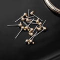 Gold Tone Ball Cup Earring Post DIY Jewelry Findings view 3