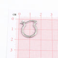 Silver Tone Textured Double Row Small Hoop Earrings view 5