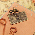 40x38mm Alloy Swallow Clock Gear Charm Pendant