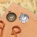 Numbered Clock Face Charm With Heart Center Detail For Jewelry Making view 1