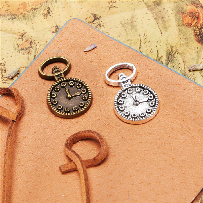26x16mm Vintage Pocket Watch Clock Alloy Charm Pendant