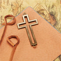 51x26mm Alloy Hollow Curved Cross Connector Pendant