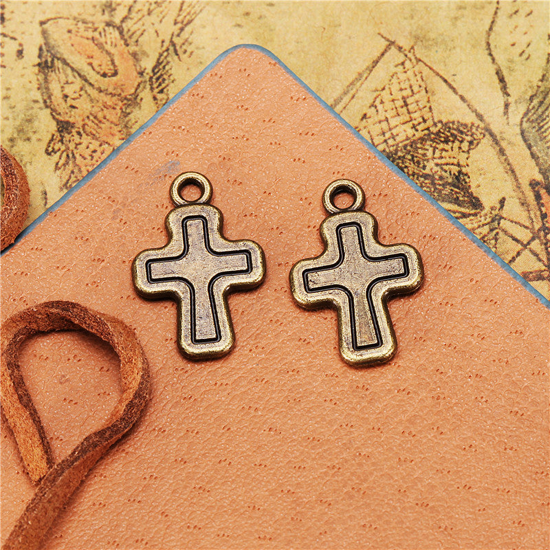 19x8mm Alloy Cross Charm Pendant
