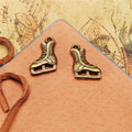 Double-Sided Retro Ice Skate Alloy Charm Pendant 17x13mm