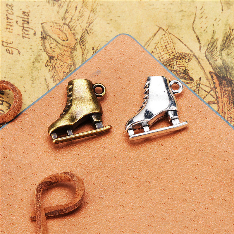 19x18mm 3D Ice Skate Alloy Charm Pendant