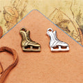Double-Sided Ice Skate Charm With Raised Blade Detail For Jewelry Making view 1