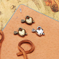 Arrow Through Heart Alloy Charms in Three Finishes view 2