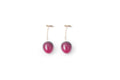 Red Cherry Look Novelty Drop Earrings in Four Wire Styles view 8